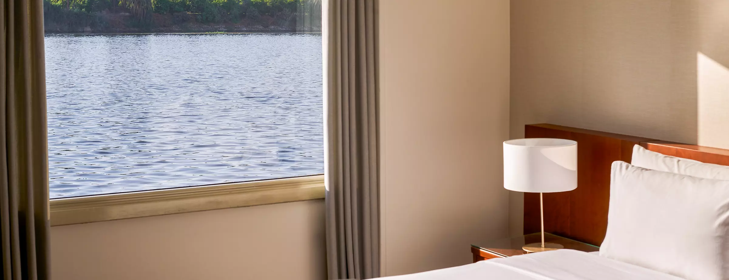 Cabin aboard the Mövenpick MS Royal Lotus Nile cruise
